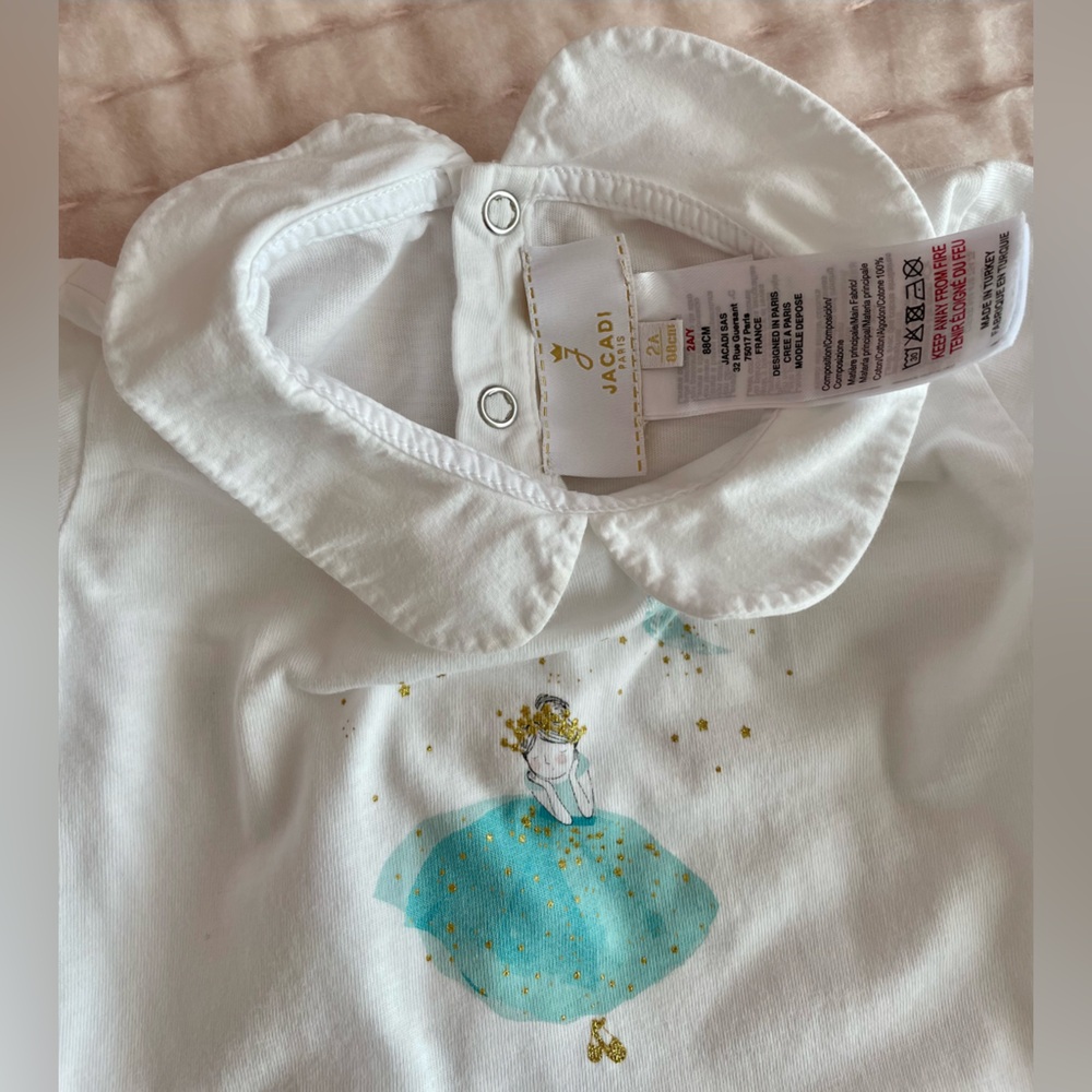 JACARDI long sleeve Peter Pan collar shirt 2Y